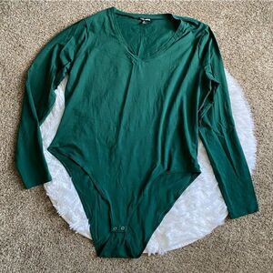 Fashion Nova Bodysuit Green One Piece Womens Size 3X New No Tag